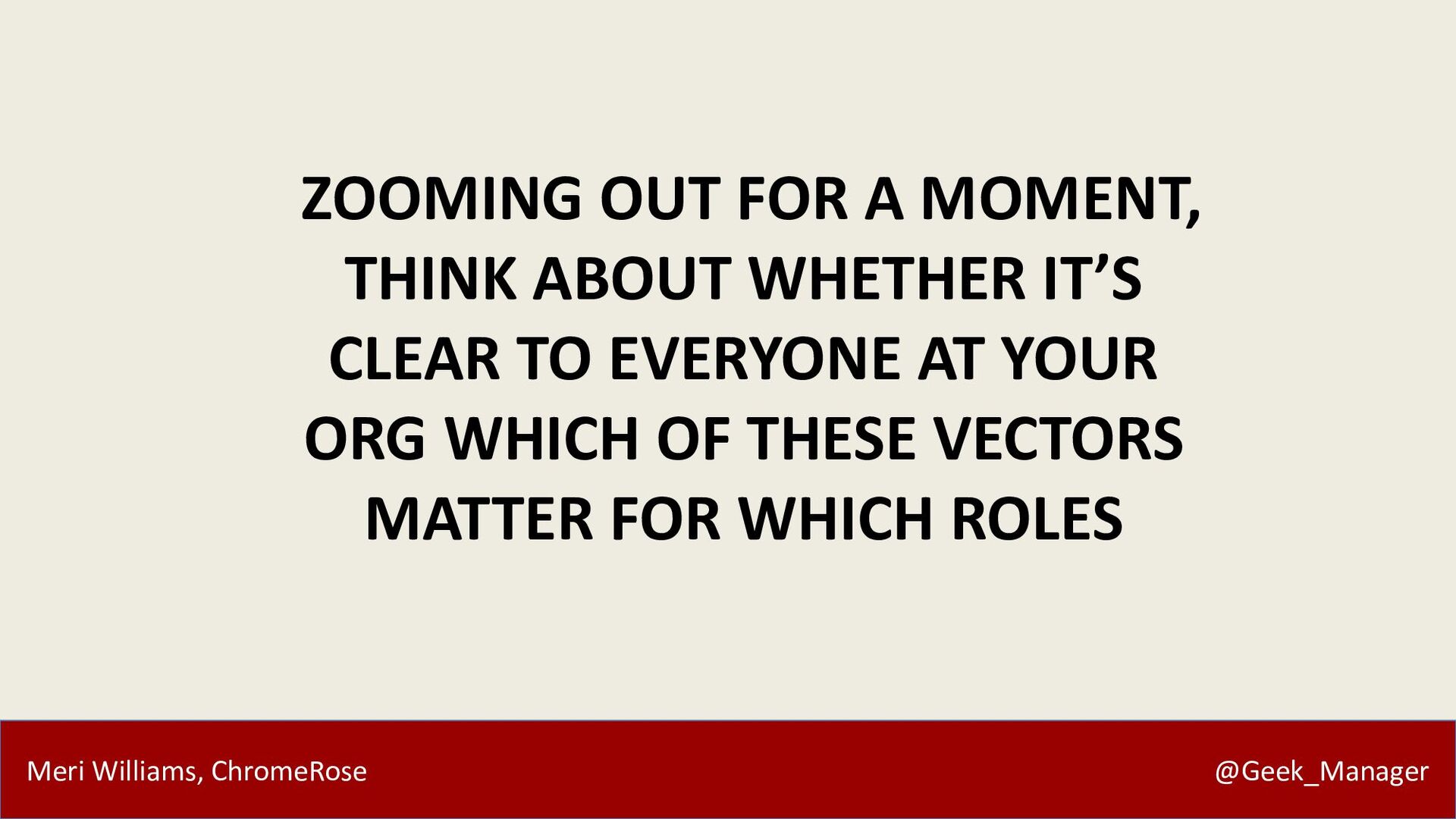 Career Vectors: Navigating Modern Careers with Meri Williams - slide 26