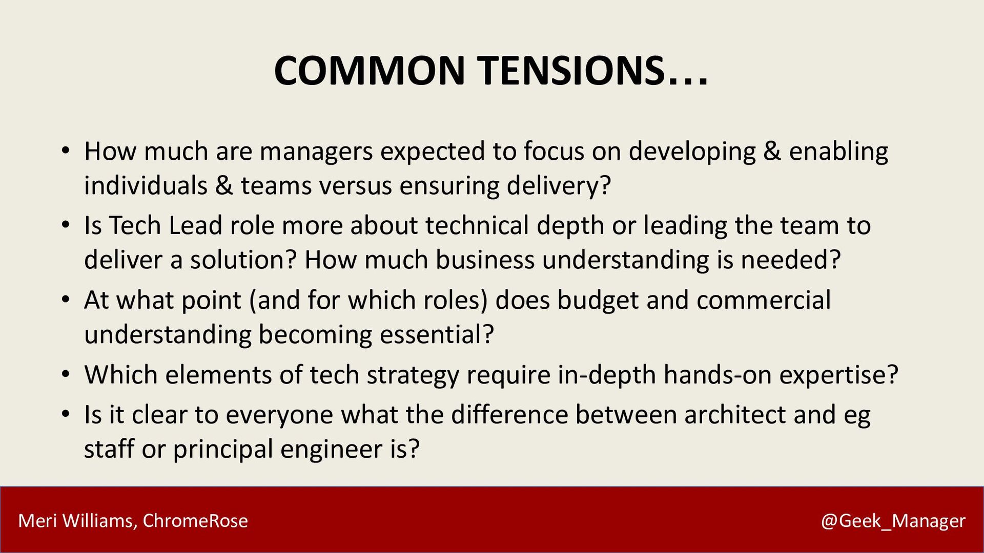 Career Vectors: Navigating Modern Careers with Meri Williams - slide 29