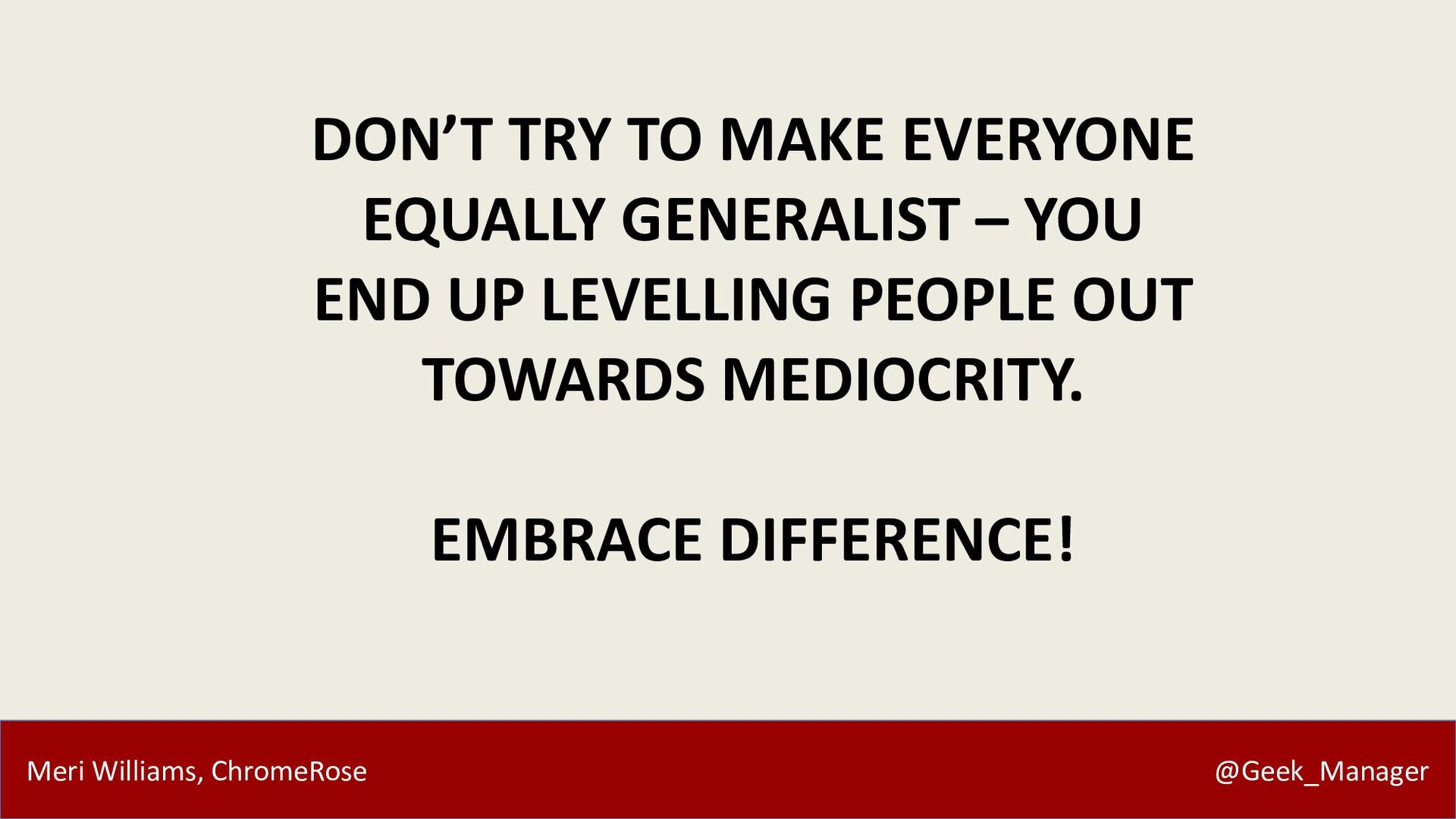 Career Vectors: Navigating Modern Careers with Meri Williams - slide 30