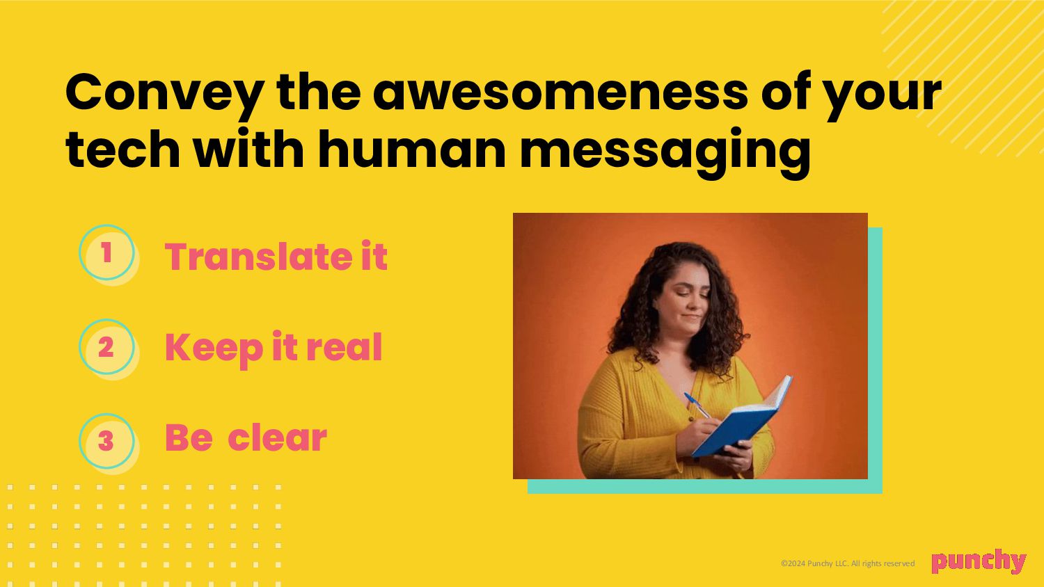 Convey The Awesomeness of your Tech with Human Messaging - slide 42