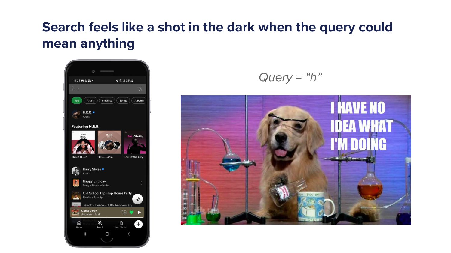 Hello, Is It Me You're Looking For? Improving Spotify Search - slide 16