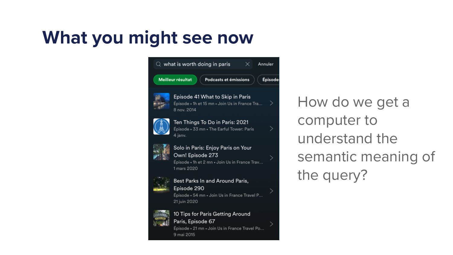 Hello, Is It Me You're Looking For? Improving Spotify Search - slide 31