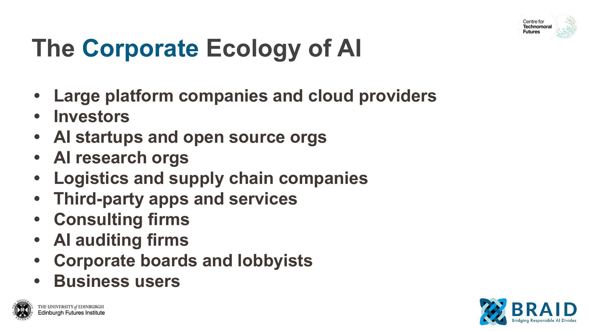 Who is Responsible for ‘Responsible AI’? The Ecologies of a Responsible AI Ecosystem - slide 24