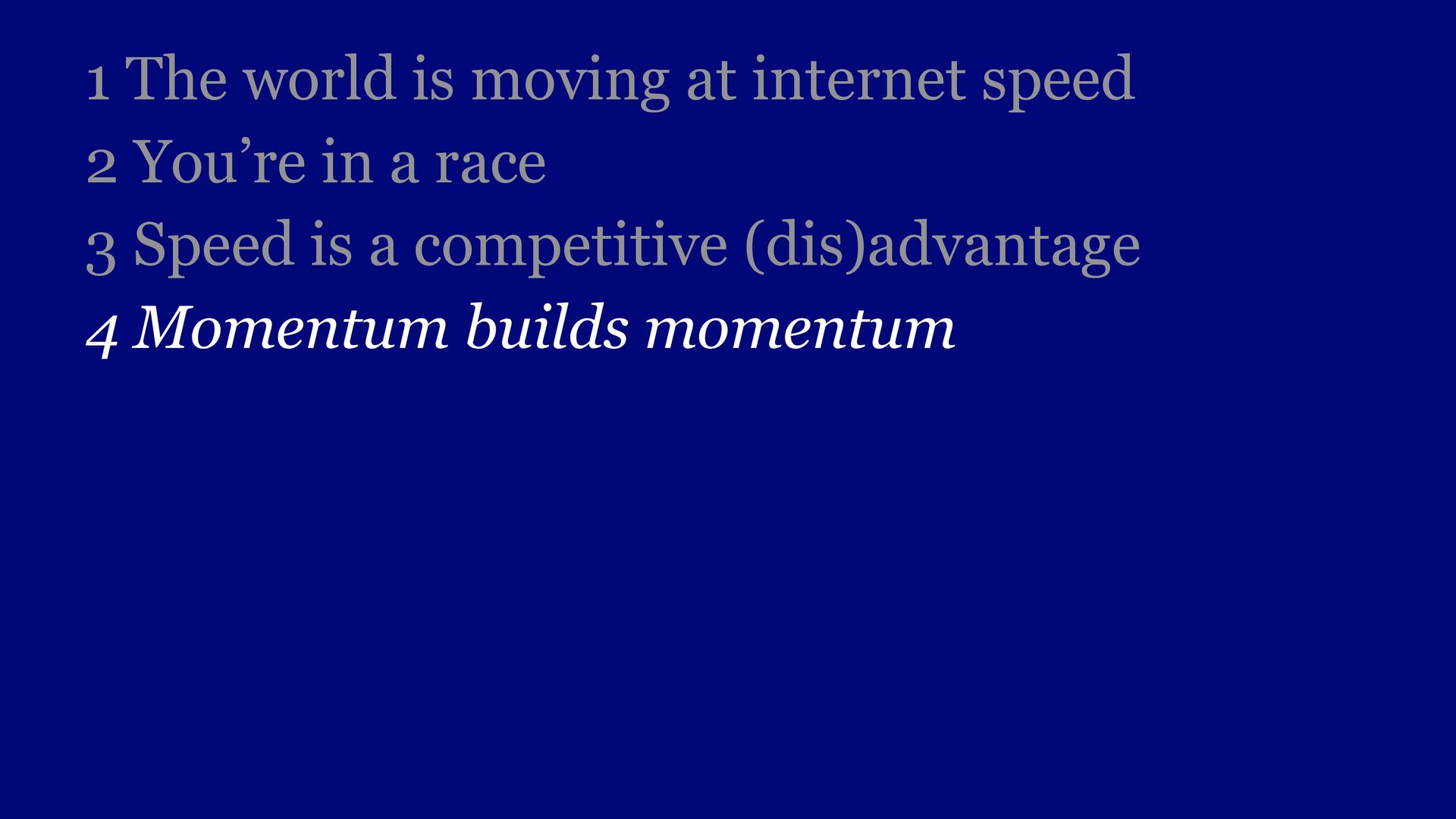 Moving Fast: Why Speed Wins, How Complexity Kills Momentum, and How to Handle This Tension As You Grow - slide 26