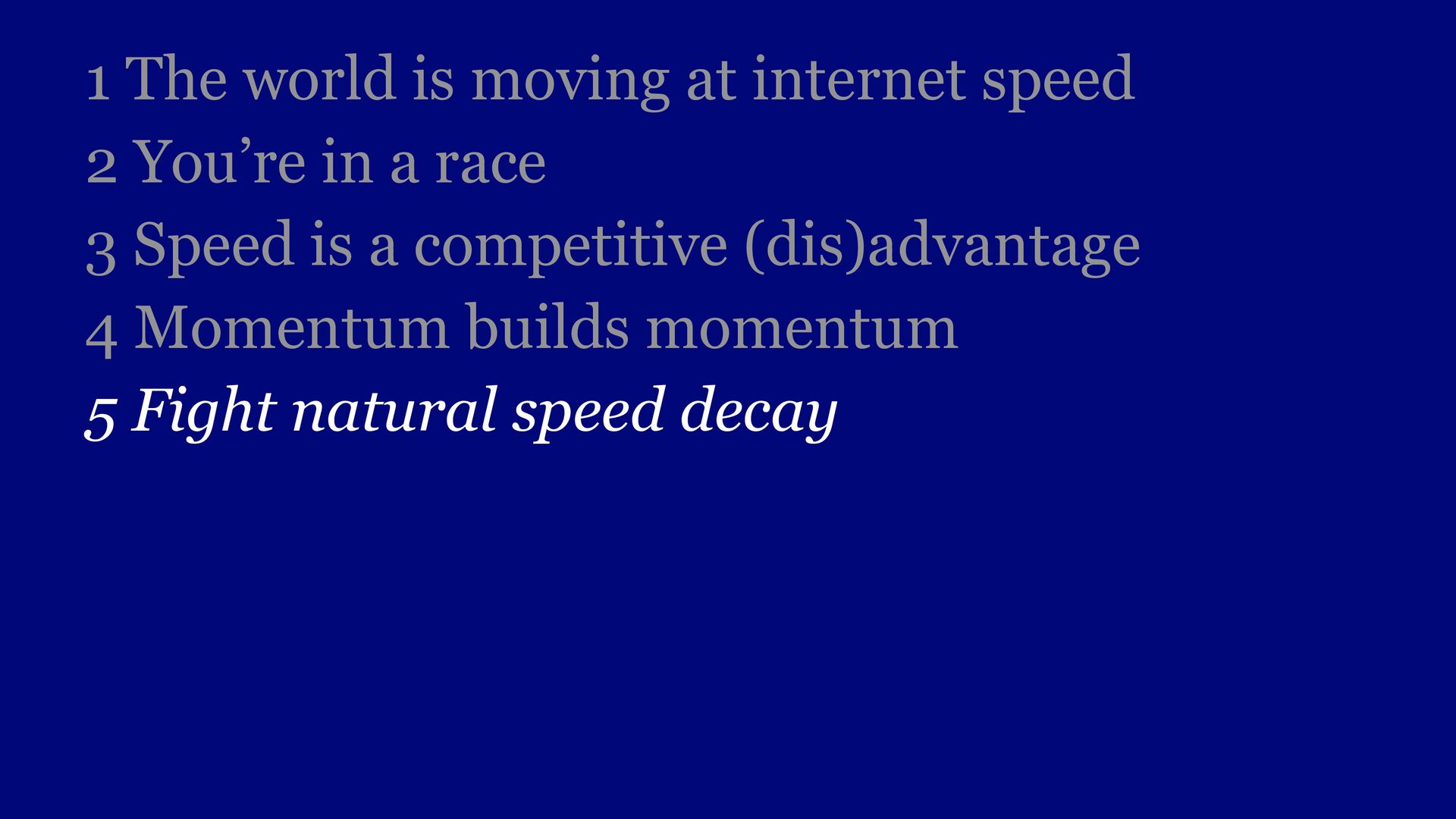 Moving Fast: Why Speed Wins, How Complexity Kills Momentum, and How to Handle This Tension As You Grow - slide 37