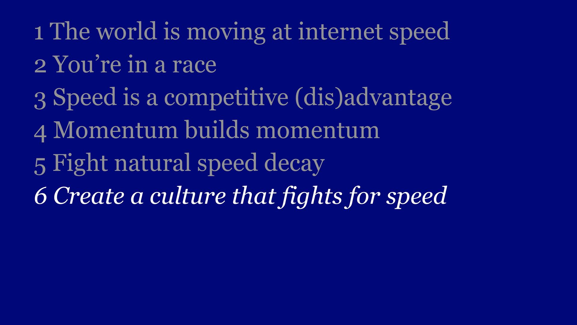 Moving Fast: Why Speed Wins, How Complexity Kills Momentum, and How to Handle This Tension As You Grow - slide 47