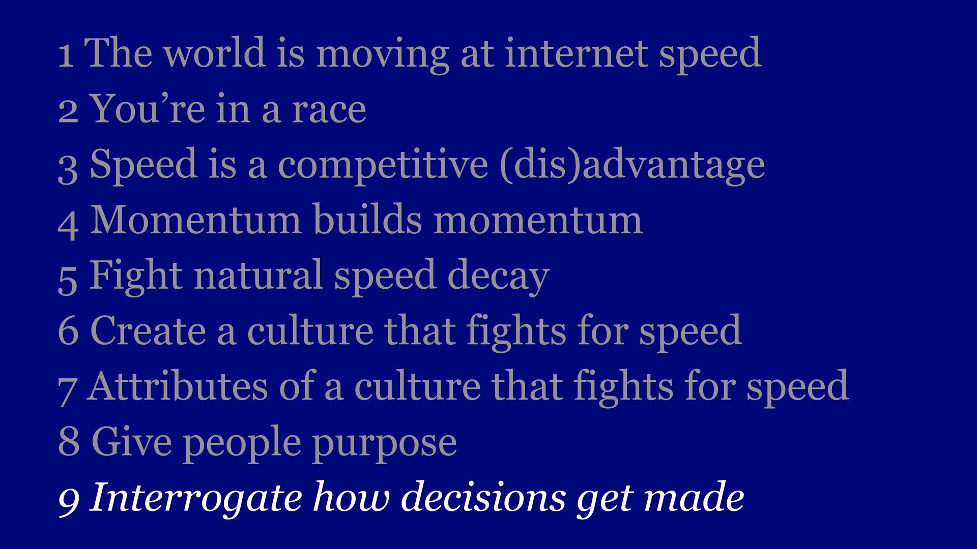 Moving Fast: Why Speed Wins, How Complexity Kills Momentum, and How to Handle This Tension As You Grow - slide 71