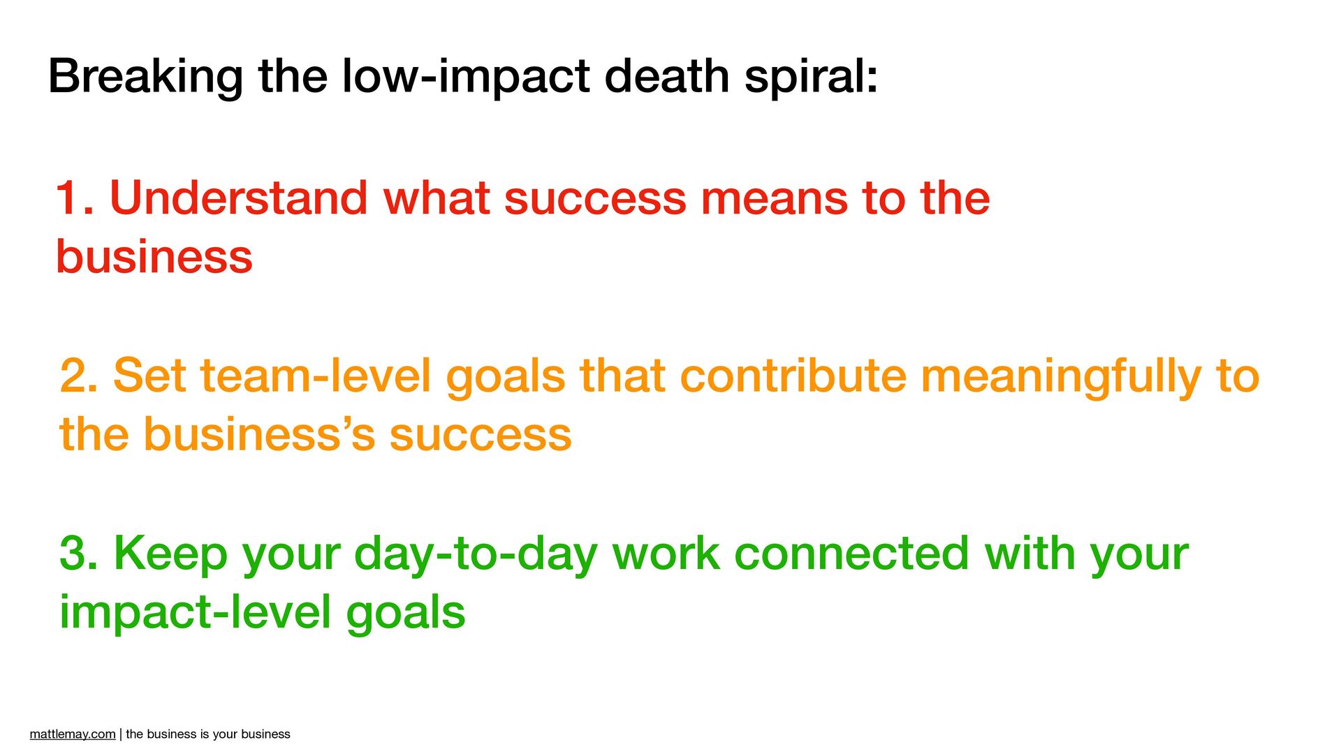 The Business Is Your Business with Matt Lemay - slide 15