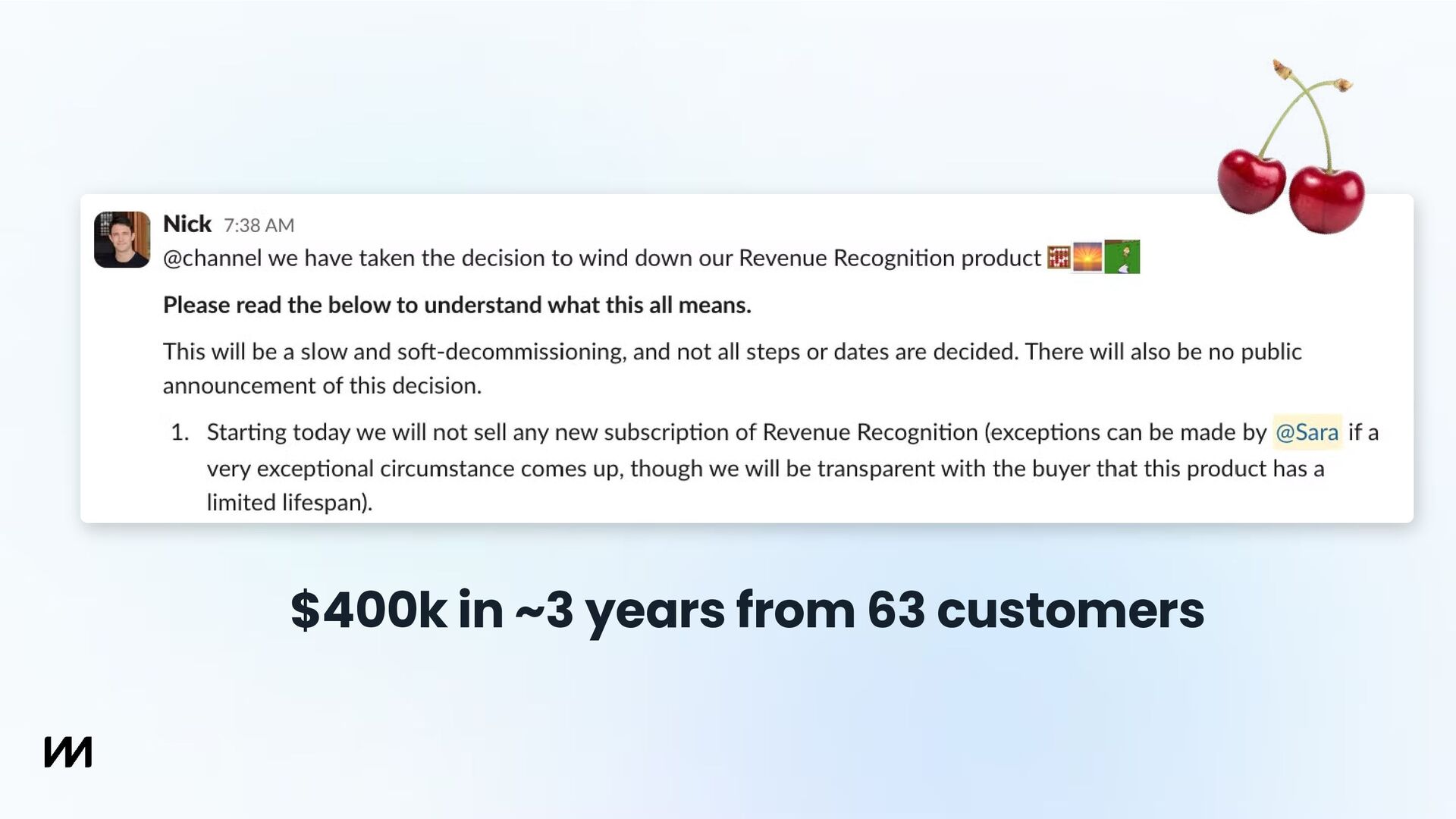 How Product and Sales Can Work Together to Find PMF (& Why We Built a CRM) - slide 17