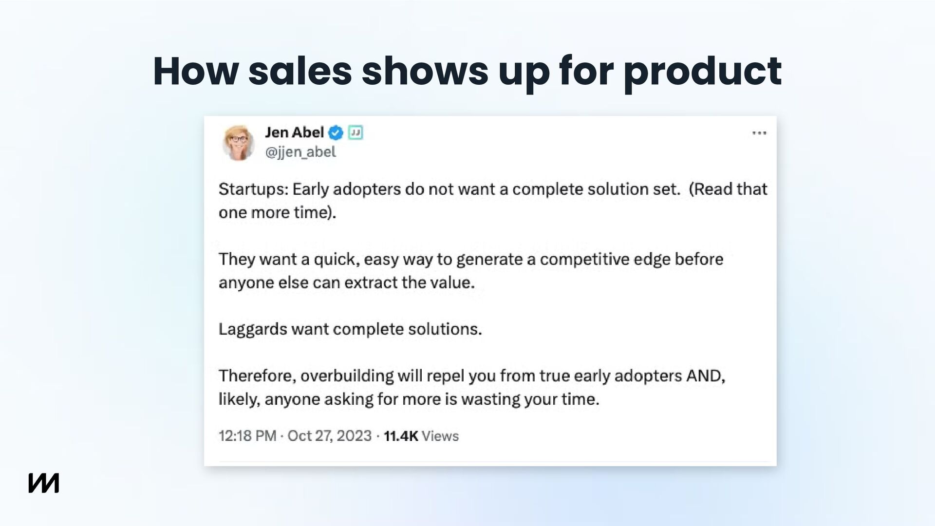 How Product and Sales Can Work Together to Find PMF (& Why We Built a CRM) - slide 37