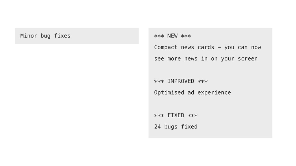 Minor Bug Fixes - slide 54