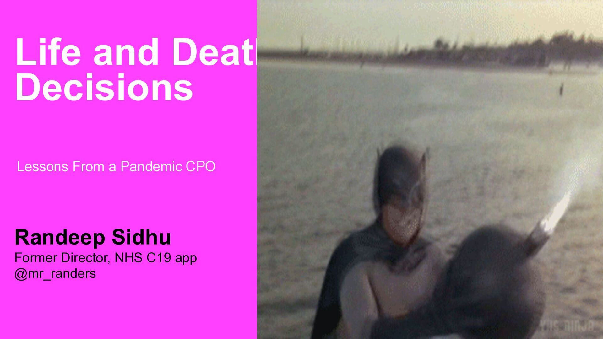 Life and Death Decisions: Product Lessons From a Pandemic CPO - slide 1