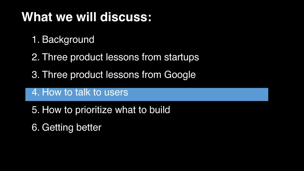 Prioritising Features and Talking to Users - slide 15