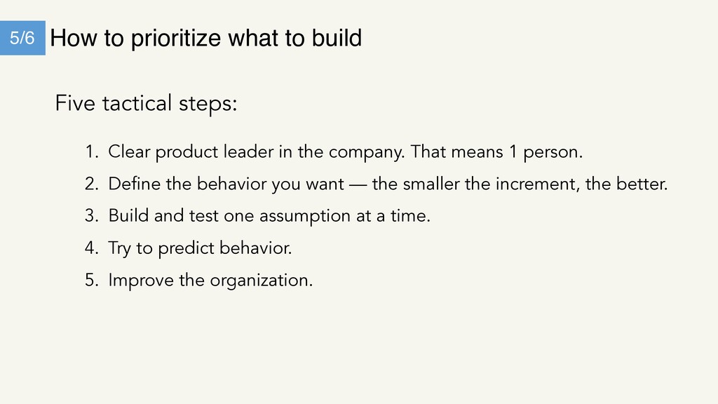 Prioritising Features and Talking to Users - slide 17