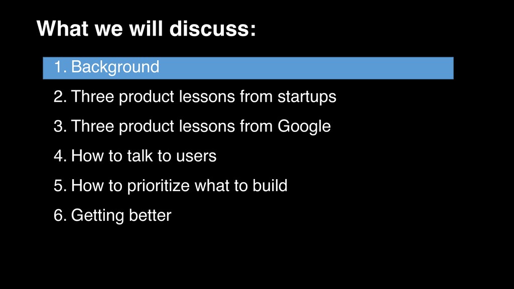 Prioritising Features and Talking to Users - slide 6