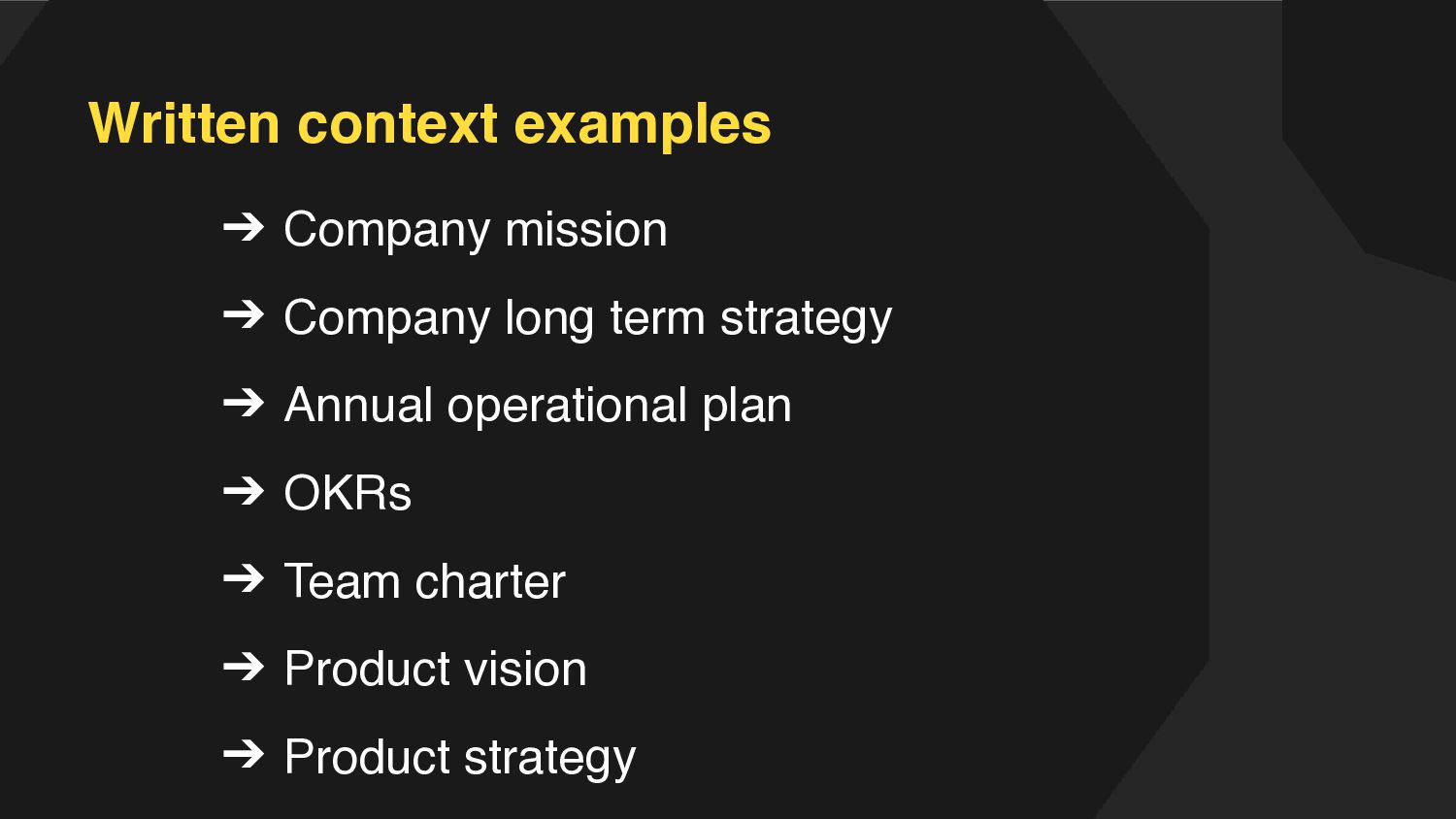 Context is Key: Unlocking Your Empowered Product Team's Potential - slide 13