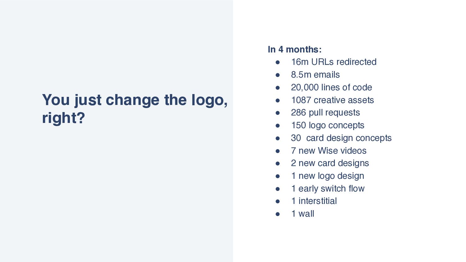 Tessa Pettman - Becoming Wise: how we built the TransferWise brand and why we became Wise - slide 64