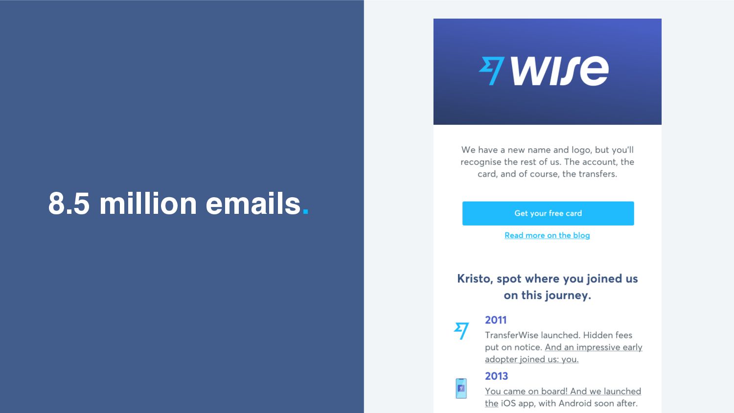 Tessa Pettman - Becoming Wise: how we built the TransferWise brand and why we became Wise - slide 72