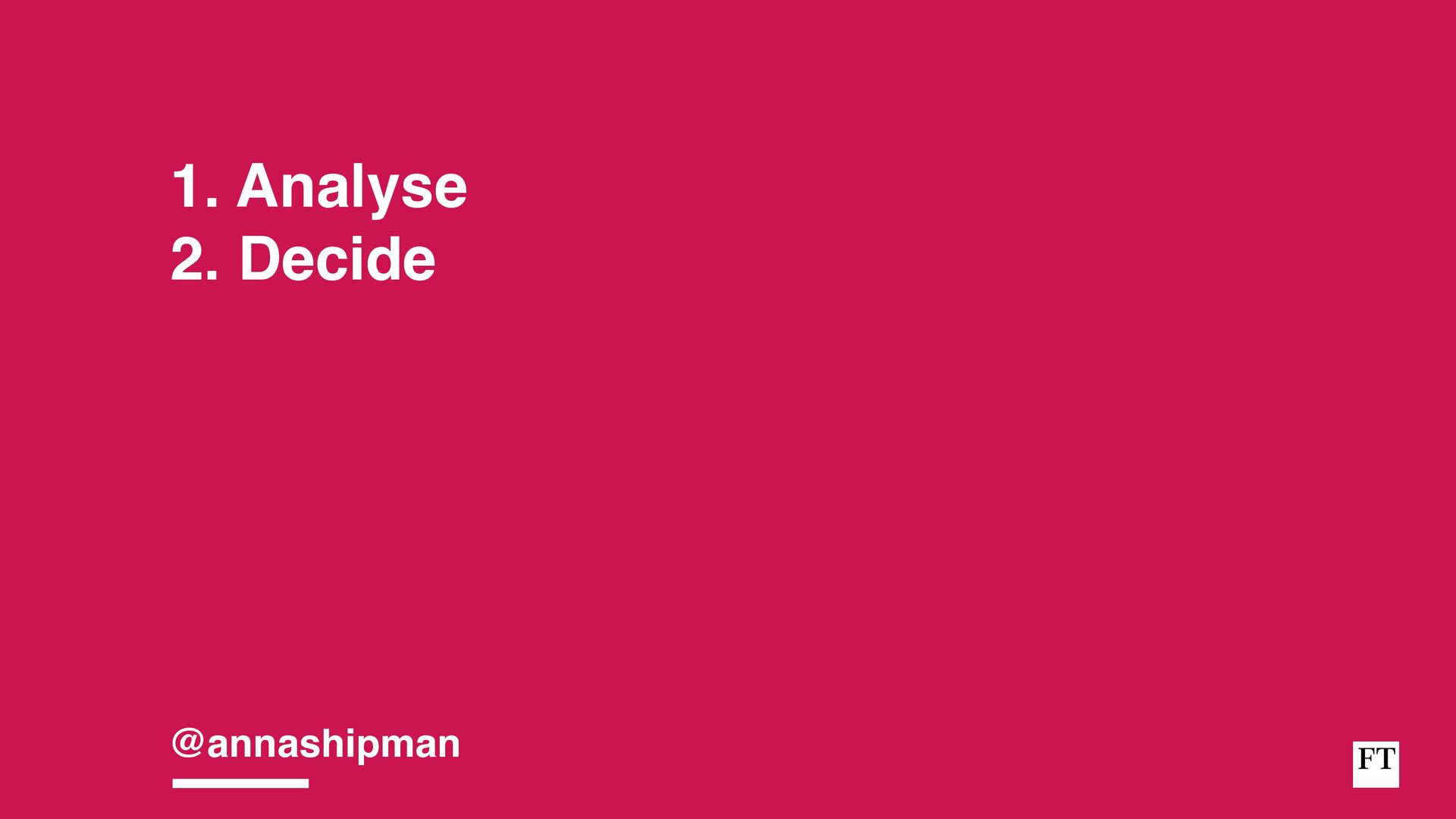 Analysing, Deciding, Doing: How To Develop And Execute an Effective Strategy - slide 14