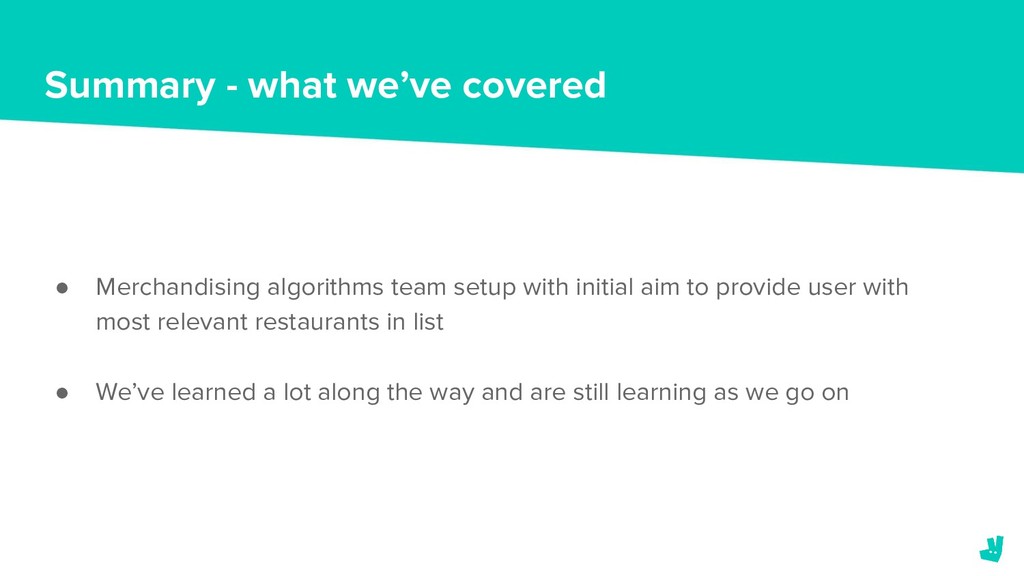 You Got Served: How Deliveroo Improved the Ranking of Restaurants - slide 36